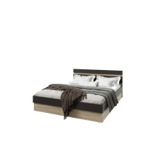 Кровать с основанием Ким 1,6м, Графит софт, Сонома