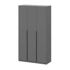 Шкаф распашной с наполнением (7 полок + 2 ящика + штанга) ШК 5 (1200), Графит