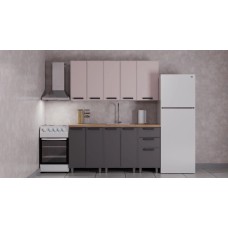 ГК Аленушка 1,6м Магнолия Кашемир/Сталь,скоба черный,черный