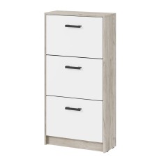 Тумба для обуви Вега ОБ-2, Дуб крафт серый, Белый