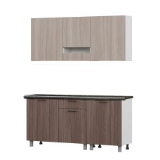 Готовая кухня Розалия (со столешницей 26 мм), Ясень Шимо светлый, Ясень Шимо темный