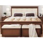 Кровать с настилом ДСП Ливорно ЛКР-1 140х200, орех