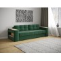 Диван раскладной Доро, изумруд/мдф дуб канадский