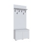 Тумба с вешалкой Плейона, белый