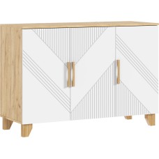 Комод Ирис (1200), Браш Вайт, Дуб Крафт