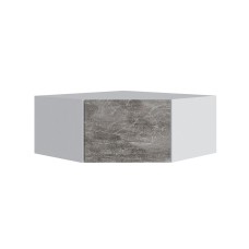 Антресоль Мадрид угол скос 400 белый/ателье светлое