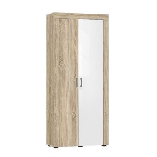 Шкаф двухстворчатый Ангара, Белый глянец холодный, Сонома