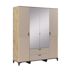 Шкаф 4-х дверный с ящиками и зеркалом Дюна Шкаф 4-х дверный с ящиками и зеркалом Дюна