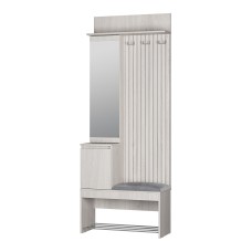 Прихожая "Лама" ПР-07 Ясень белый/Хром