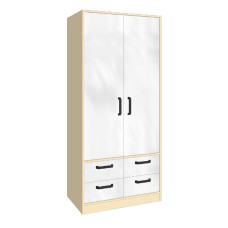 Шкаф двухстворчатый 2ШЯ Лена, сонома, белый Шкаф двухстворчатый 2ШЯ Лена, сонома, белый