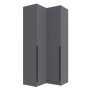 Шкаф угловой Мадрид угол прямой графит серый