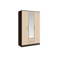 Шкаф трехстворчатый Фиеста, Дуб беленый, Венге Шкаф трехстворчатый Фиеста, Дуб беленый, Венге