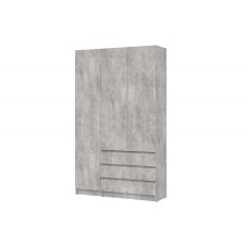 Шкаф трехстворчатый Бали, Цемент светлый Шкаф трехстворчатый Бали, Цемент светлый