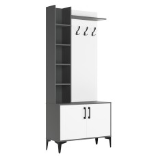 Прихожая Пекин, Графит, Белый