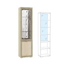 Пенал с витриной Ливорно ЛШ-4, дуб Пенал с витриной Ливорно ЛШ-4, дуб