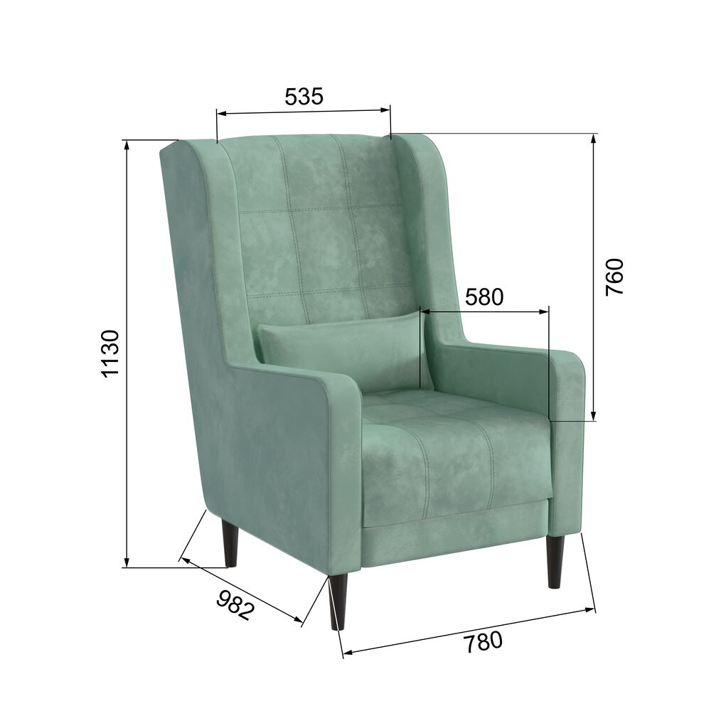 Кресло Корк, Мятный Кресло Корк, Мятный