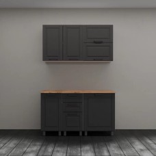 МК Аленушка 1,4м с ящ. Астра Сталь,скоба черный,черный