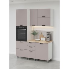 МК Аленушка 1,6м ПД 2 Лаванда Кашемир,скоба черный,сонома