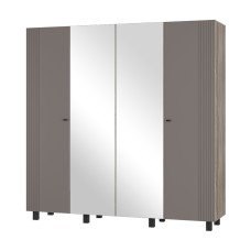 Шкаф 4-х створчатый Олива ШК-13, Дуб каньон, Муссон софт Шкаф 4-х створчатый Олива ШК-13, Дуб каньон, Муссон софт