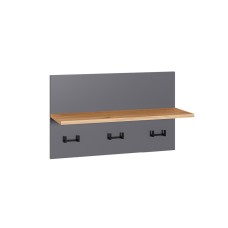 Вешалка настенная Октава 15.14.01, Серый графит, Дуб золотой Вешалка настенная Октава 15.14.01, Серый графит, Дуб золотой