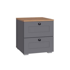 Тумба прикроватная Остин 16.152, Серый графит, Дуб золотой