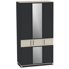 Шкаф для одежды и белья Аурелио 444, Антрацит, Блеквуд Сатиновый