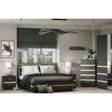 Спальня Анона антрацит. Комплект 2