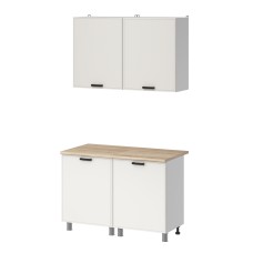 МК Аленушка 1,2м Магнолия Молочный,скоба черный,сонома