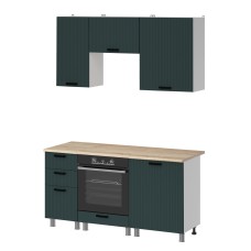 МК Аленушка 1,6м в.7 Лотос Изумруд,скоба антрацит,сонома