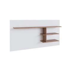 Полка навесная Малави МПН-1, Дуб крафт табачный, Белый глянец