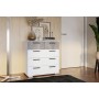 Комод Стандарт-5, Белый, Цемент светлый