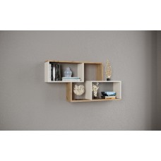 Полка навесная ПН-3, Дуб крафт золотой, кашемир