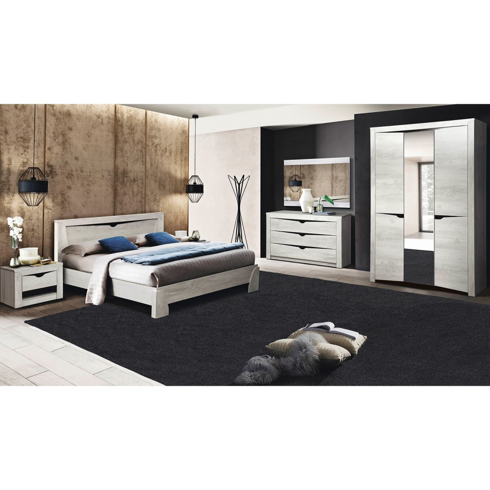 Кровать с настилом Лючия 33.08-01 (1400), Бетон пайн белый, Венге Кровать с настилом Лючия 33.08-01 (1400), Бетон пайн белый, Венге