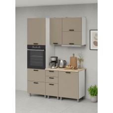 МК Аленушка 1,6м ПД 2 Орешник Матовый Вижен,скоба черный,сонома