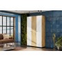 Шкаф трехстворчатый Байкал, Дуб Золотой, Белый матовый