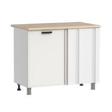 МК Аленушка НПУ 1000 Магнолия Молочный,скоба черный (со столешницей)