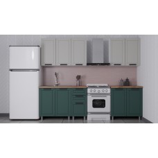 ГК Аленушка 2 м  Лилия Керамика/Изумруд, черный (без столешницы)