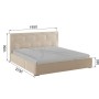 Кровать с ортопедическим основанием Манука (1,8м), Бежевый