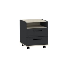 Тумба офисная Аурелио 94, Антрацит-Блеквуд Сатиновый