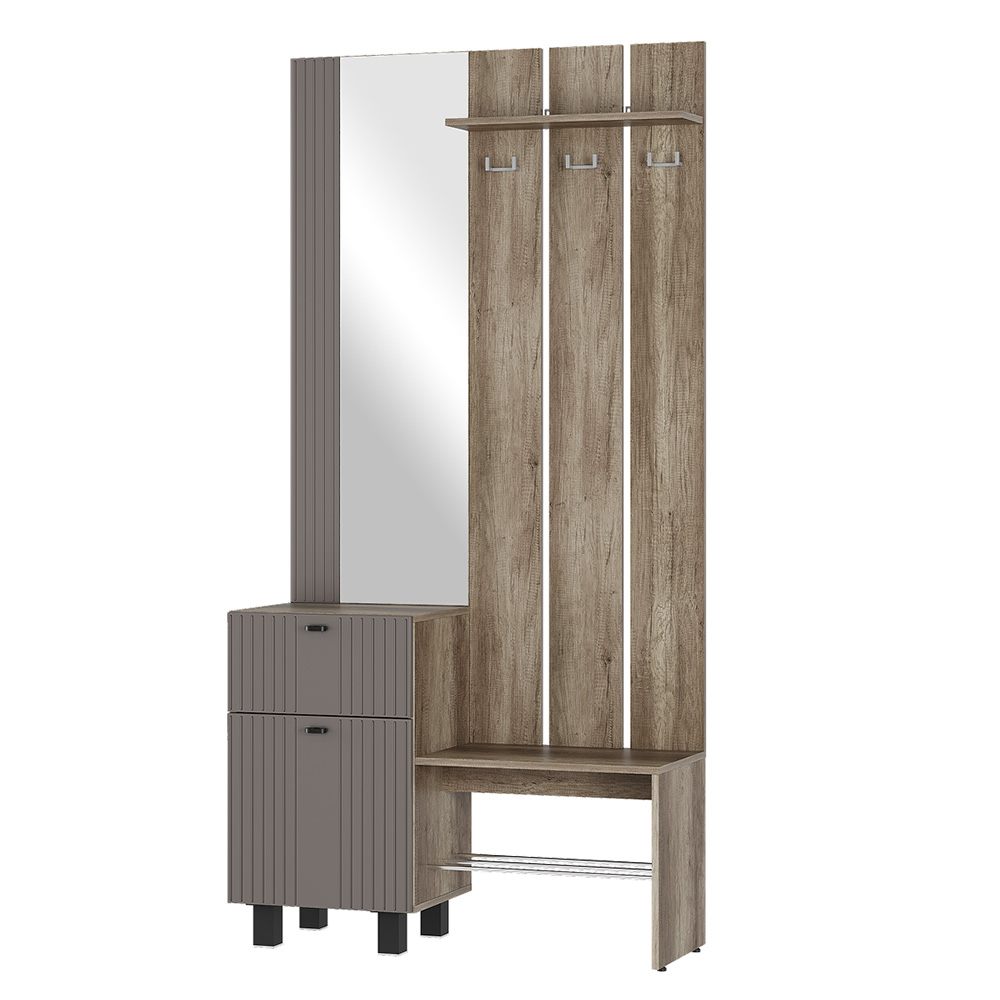 Прихожая Олива ПР-04, Дуб каньон, Муссон софт Прихожая Олива ПР-04, Дуб каньон, Муссон софт