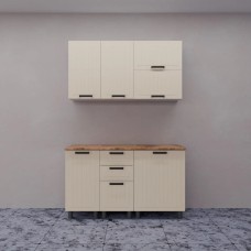 МК Аленушка 1,4м с ящ. Орхидея Крем,скоба черный,черный