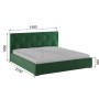 Кровать с ортопедическим основанием Манука (1,8м), Изумрудный