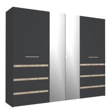 Шкаф для одежды и белья Анона, антрацит