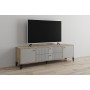 Тумба под телевизор Парус-10, Дуб крафт серый, Серый