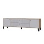 Тумба под телевизор Парус-10, Дуб крафт серый, Серый