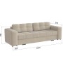 Диван раскладной Верден, бежевый