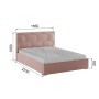 Кровать с ортопедическим основанием Манука (1,4м), Пыльная роза