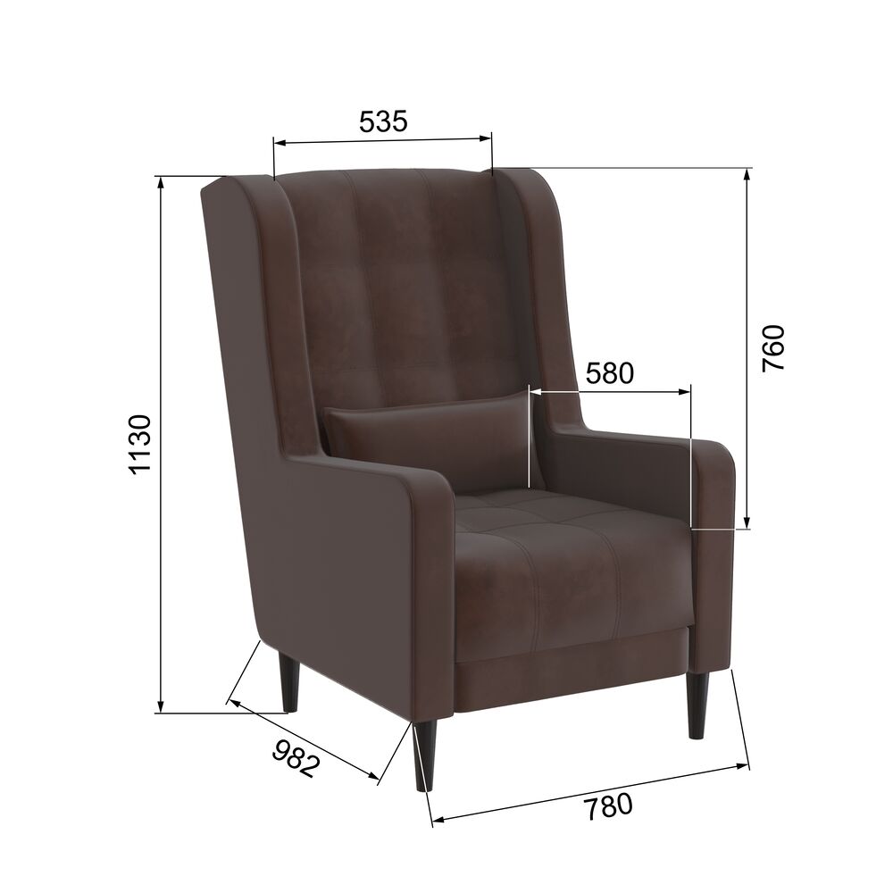Кресло Корк, Коричневый Кресло Корк, Коричневый