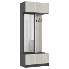 Прихожая Роджина, Графит, Дуб крафт белый Прихожая Роджина, Графит, Дуб крафт белый