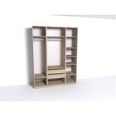 Гардеробная Рум. Комплект 4.1 без фасадов, дуб сонома